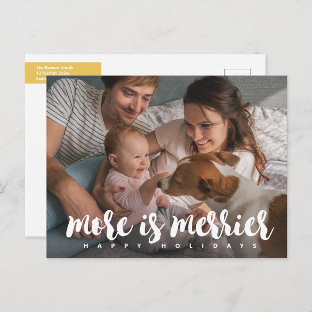 More is Merrier Holiday Photo (Front/Back)