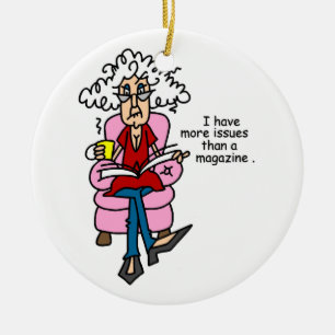 More Issues Than a Magazine Humour Ceramic Tree Decoration