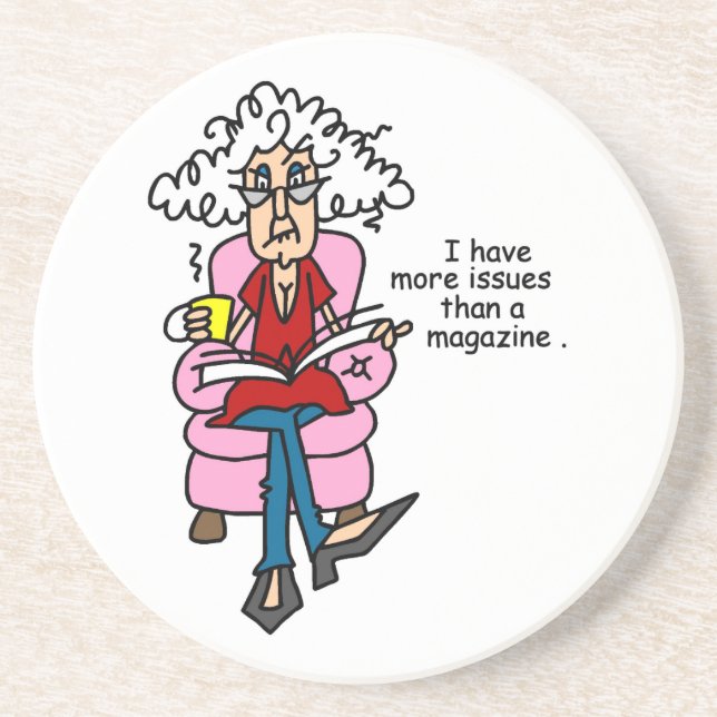More Issues Than a Magazine Humour Coaster (Front)