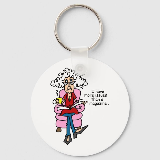 More Issues Than a Magazine Humour Key Ring (Front)