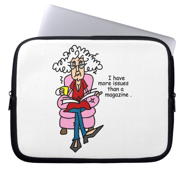 More Issues Than a Magazine Humour Laptop Sleeve (Front)
