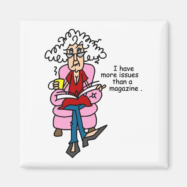 More Issues Than a Magazine Humour Magnet (Front)