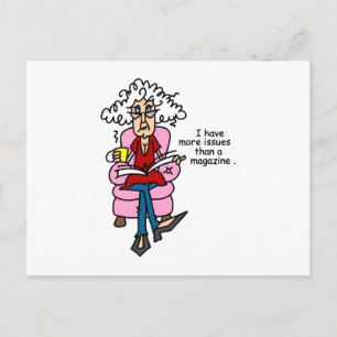 More Issues Than a Magazine Humour Postcard