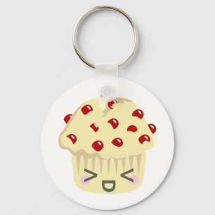 More Kawaii Muffin Faces Key Ring