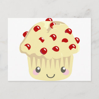 More Kawaii Muffin Faces Postcard