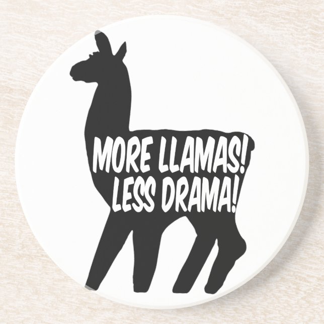 More Llamas Less Drama Coaster (Front)