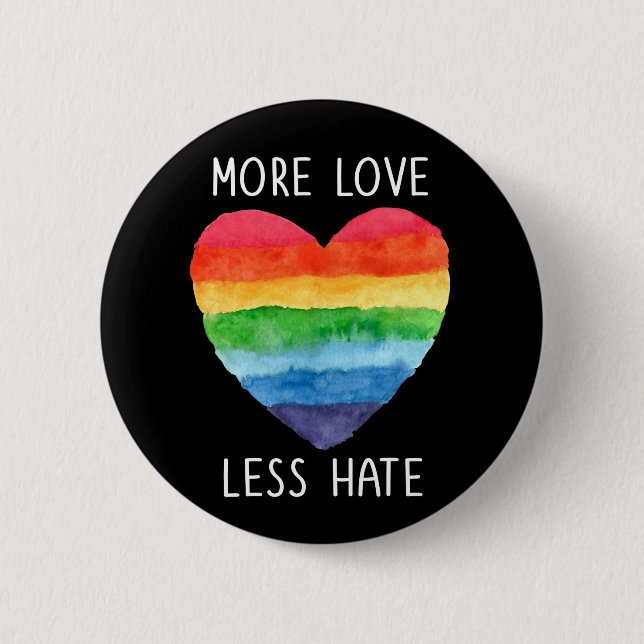 More Love Less Hate Button (Front)