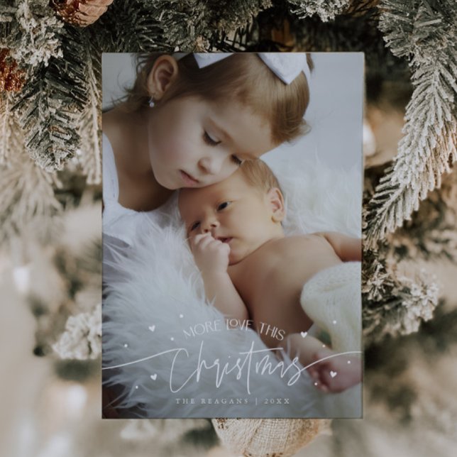 More Love This Christmas Photo Birth  Announcement (Creator Uploaded)