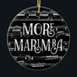 More Marimba Chalkboard - Black White Music Ceramic Tree Decoration<br><div class="desc">A neat More Marimba design featuring chalkboard effect with musical notation sheet music background in black and white.</div>