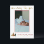 More Merry This Year Birth Announcement Card<br><div class="desc">This adorable christmas card is the perfect way to announce the arrival of your new baby.  All text on the front and back can be customised.  Add a photo on the front and back to create a truly personalised christmas birth announcement.</div>