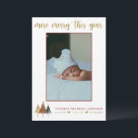 More Merry This Year Birth Announcement Card<br><div class="desc">This adorable christmas card is the perfect way to announce the arrival of your new baby.  All text on the front and back can be customised.  Add a photo on the front and back to create a truly personalised christmas birth announcement.</div>