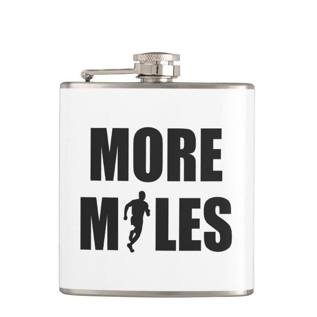 More Miles Running Hip Flask (Front)