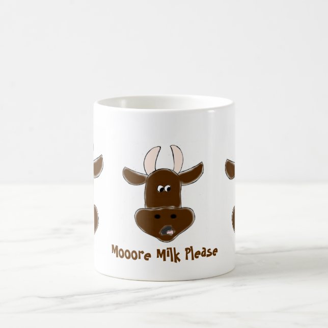 "More Milk Please" Animated Cow Mug (Center)