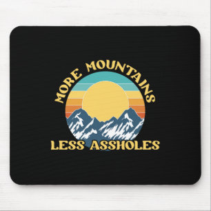 More Mountains Less Holes Vintage Sunset Hiking Ca Mouse Pad