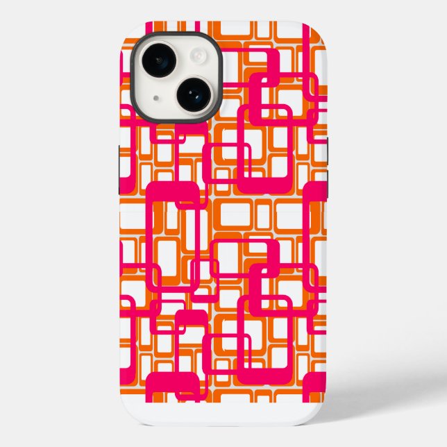 More Open Mid-Century Modern Rectangles Case-Mate iPhone Case (Back)