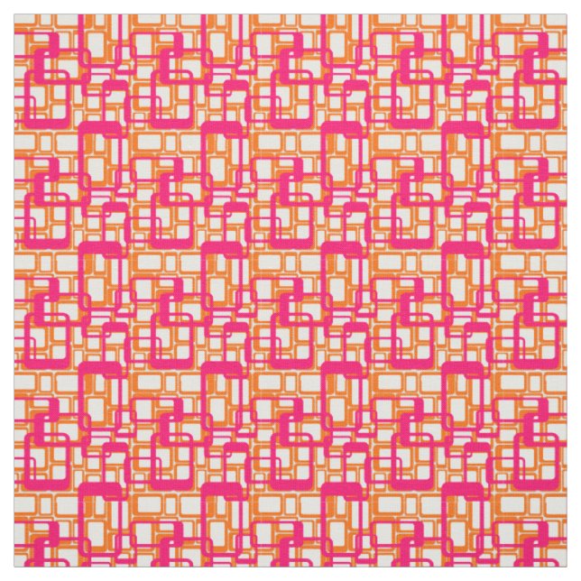 More Open Mid-Century Modern Rectangles Fabric (Swatch)