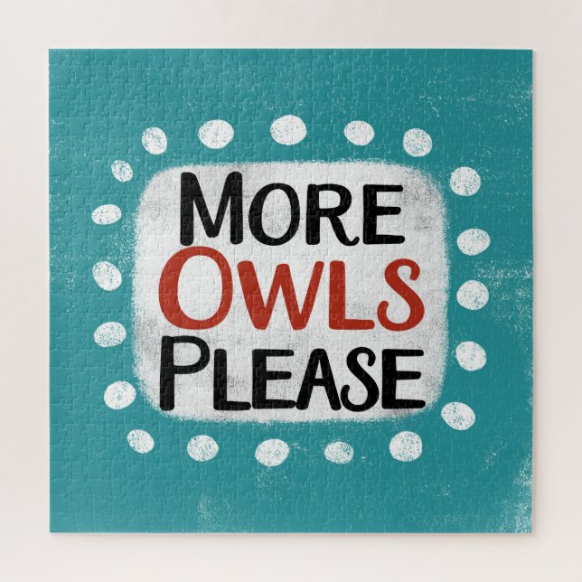 More Owls Please Jigsaw Puzzle (Vertical)