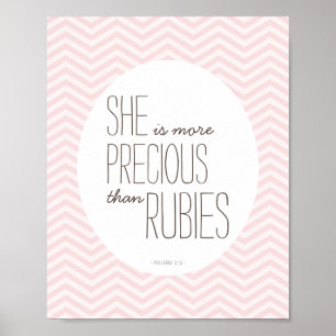 More Precious than Rubies Proverb Nursery Decor