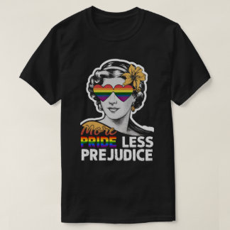 More Pride Less Prejudice LGBTQ Ally Lesbian Month T-Shirt