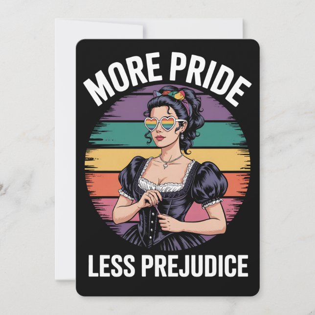 More Pride Less Prejudice LGBTQ Gay Pride Ally Invitation (Front)