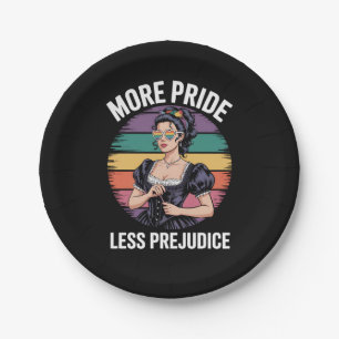 More Pride Less Prejudice LGBTQ Gay Pride Ally Paper Plate