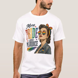 More Pride Less Prejudice LGBTQ Pride T-Shirt