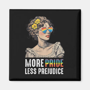 More Pride Less Prejudice Lgbtq Proud Ally Gay Les Magnet