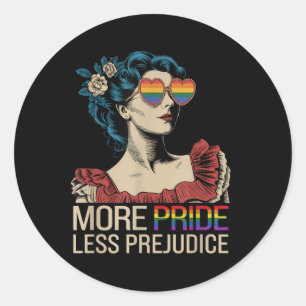 More Pride Less Prejudice Pride Month Lgbtq Classic Round Sticker