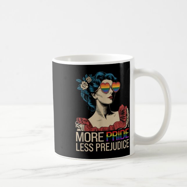 More Pride Less Prejudice Pride Month Lgbtq  Coffee Mug (Right)