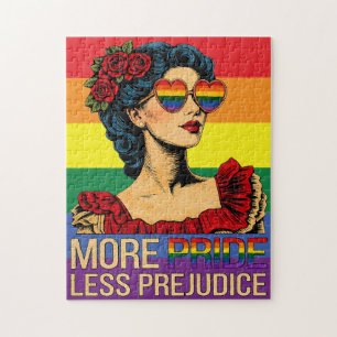 More Pride Less Prejudice Pride Month LGBTQ Jigsaw Puzzle