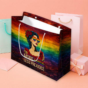 More Pride Less Prejudice Pride Month LGBTQ Large Gift Bag