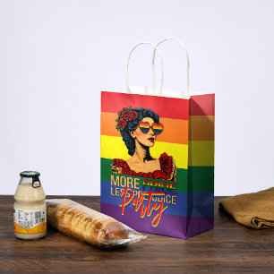 More Pride Less Prejudice Pride Month LGBTQ Medium Gift Bag