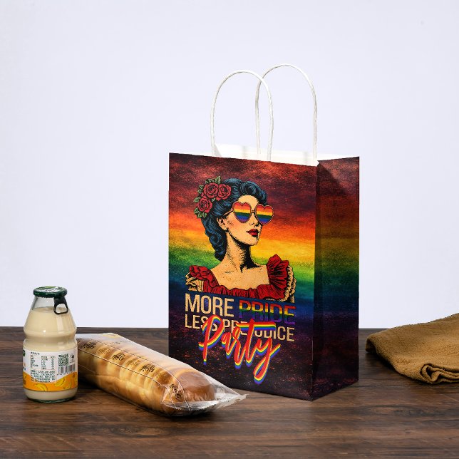 More Pride Less Prejudice Pride Month LGBTQ Medium Gift Bag (Creator Uploaded)