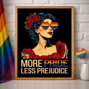 More Pride Less Prejudice Pride Month LGBTQ Poster