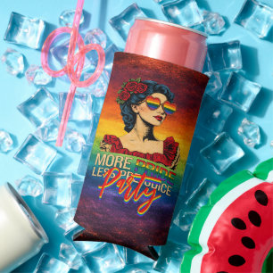 More Pride Less Prejudice Pride Month LGBTQ Seltzer Can Cooler