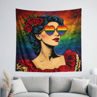 More Pride Less Prejudice Pride Month LGBTQ Tapestry
