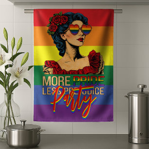 More Pride Less Prejudice Pride Month LGBTQ Tea Towel
