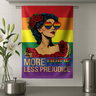 More Pride Less Prejudice Pride Month LGBTQ Tea Towel