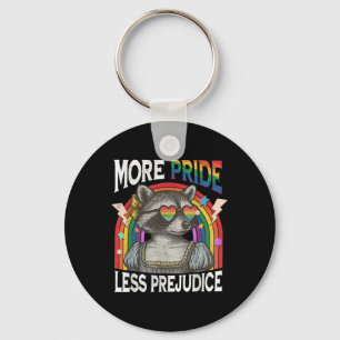 More Pride Less Prejudice Rainbow Flag Lgbtq Gay L Key Ring