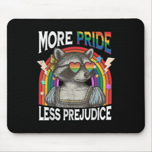 More Pride Less Prejudice Rainbow Flag Lgbtq Gay L Mouse Pad