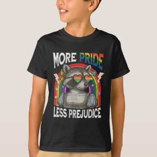 More Pride Less Prejudice Rainbow Flag Lgbtq Gay L T-Shirt