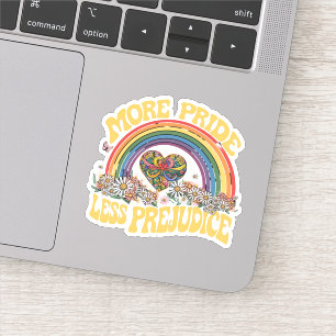 More Pride Less Prejudice Retro Rainbow Pride LGBT