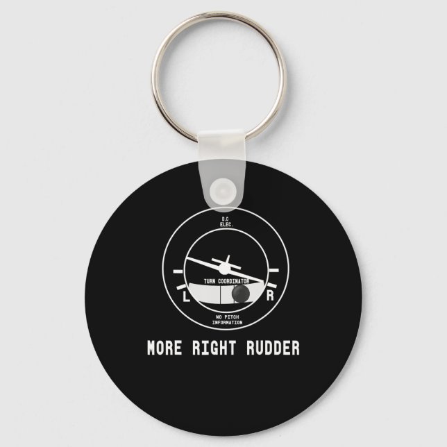 More Right Rudder Cfi Flight Instructor Pilot Gift Key Ring (Front)
