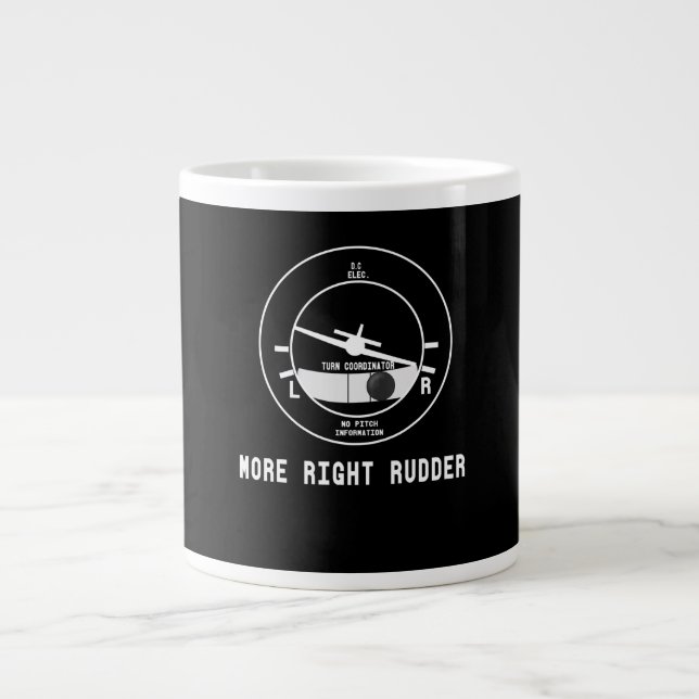 More Right Rudder Cfi Flight Instructor Pilot Gift Large Coffee Mug (Front)