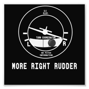 More Right Rudder Cfi Flight Instructor Pilot Gift Photo Print