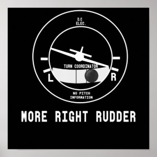 More Right Rudder Cfi Flight Instructor Pilot Gift Poster