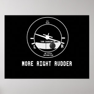 More Right Rudder Cfi Flight Instructor Pilot Gift Poster