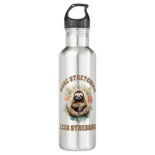 More Stretching Less Stressing Sloth 710 Ml Water Bottle