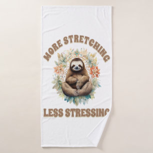 More Stretching Less Stressing Sloth Bath Towel