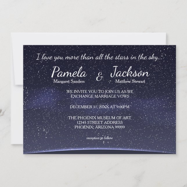 More Than All The Stars - Wedding Invitation (Front)